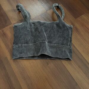 Zenana Outfitters Black Pinstriped Bandeau